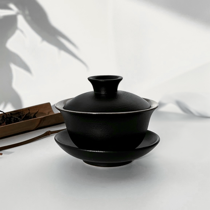 Zen Black Handmade Ceramic Gaiwan